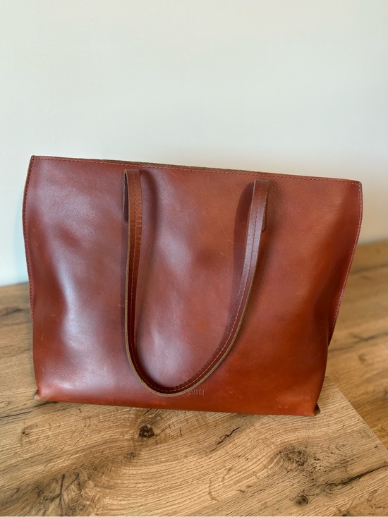 Portland Leather Handbags - Portland Leather Brown full grain leather Classic Tote Bag